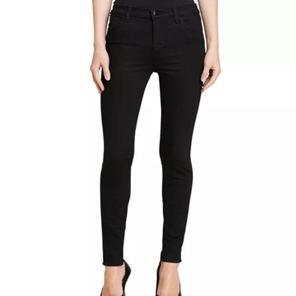 J Brand Maria High Rise Skinny Jean, Black, Size 31